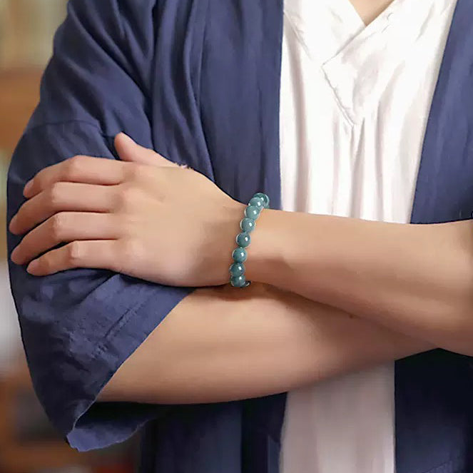 Jade beaded bracelet