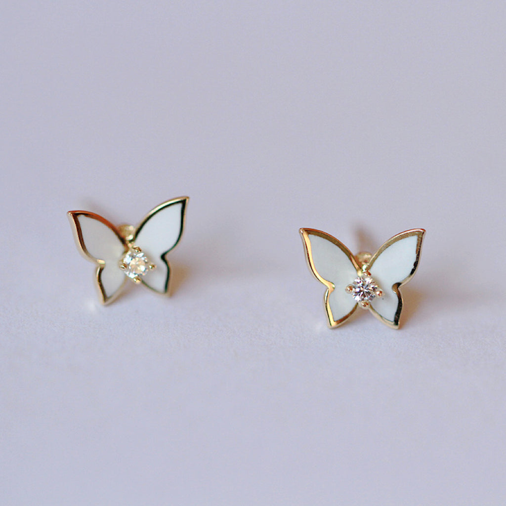 white stone butterfly