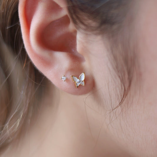 white stone butterfly