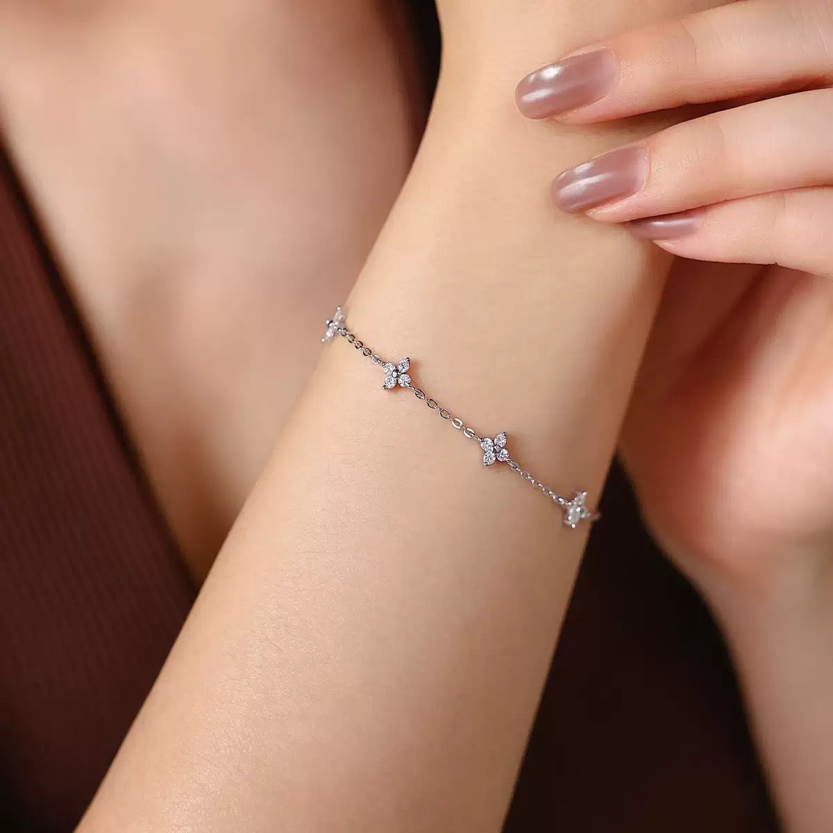Moissanite Clover bracelet